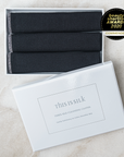 Silk Cleansing Cloths in Noir