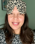 Silk Eye Mask In Leopard