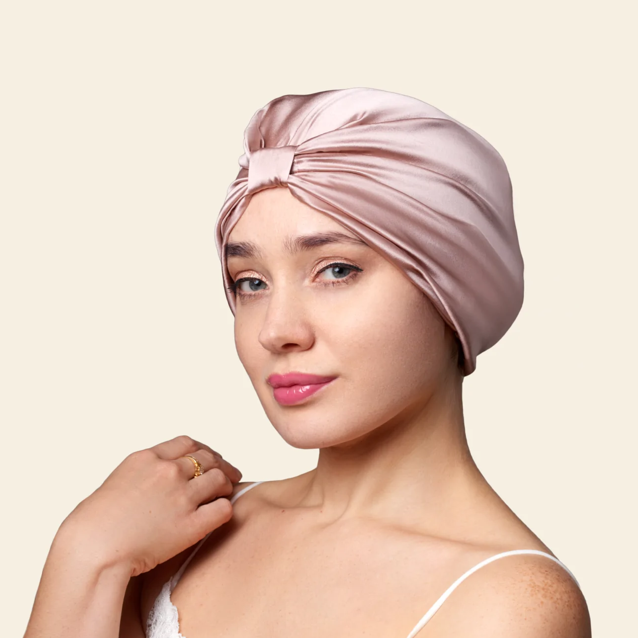 Silk Hair Wrap in Pink for Softer Shinier Hair - ThisIsSilk