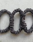 Tempest Grey Pure Silk Hairbands x 3