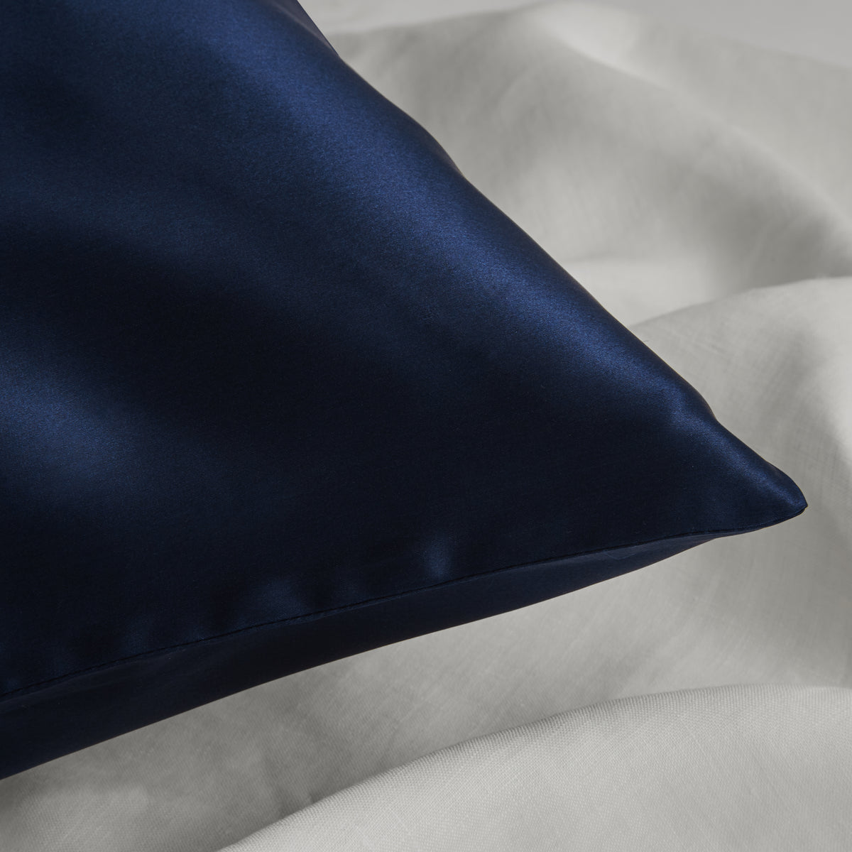 Navy Silk Pillowcase