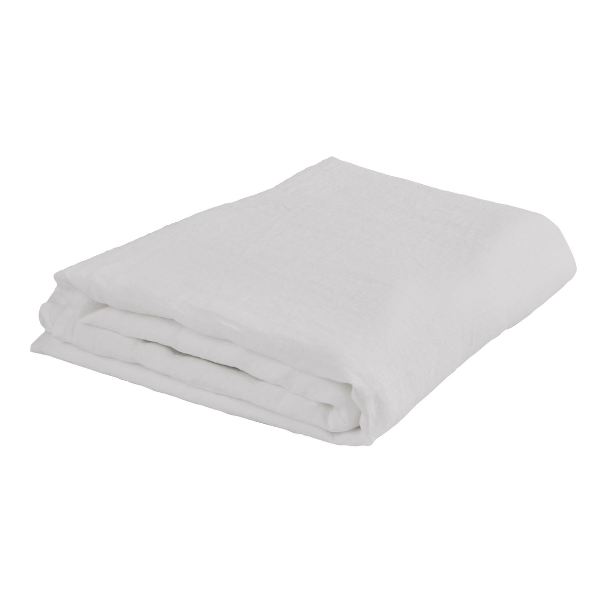 Flat White Linen Sheet