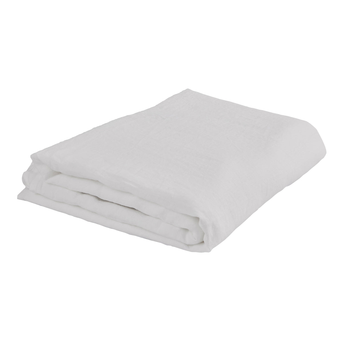Fitted White Linen Sheet